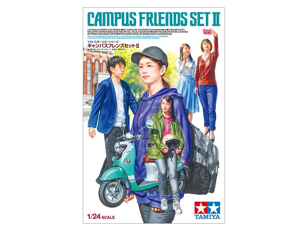 Tamiya 1/24 Campus Friends Set II Model Kit — official product photo 1