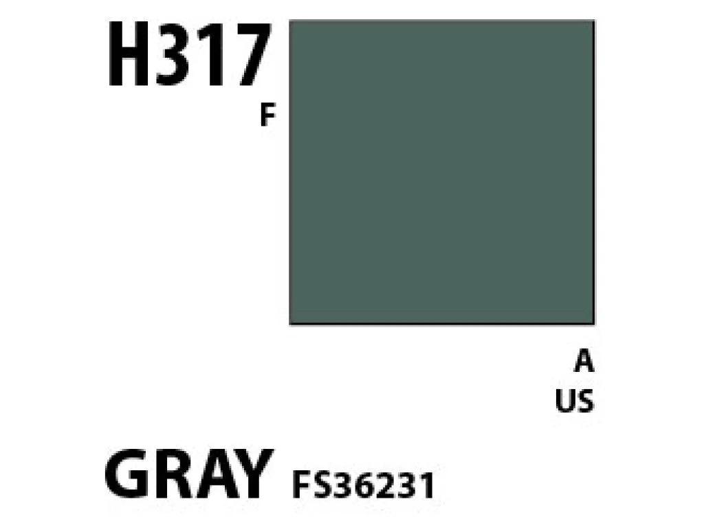 Mr. Hobby Aqueous Hobby Color H317 Gray FS36231 (Semi-Gloss/Satin) 10ml — product photo
