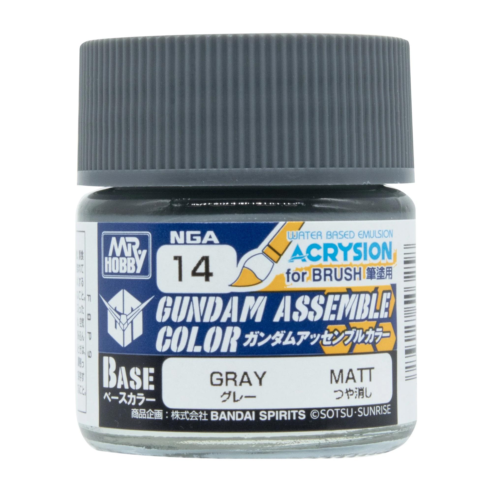 Mr. Hobby Gundam Assemble Color Gray (NGA14) 10 ml — official product photo 1