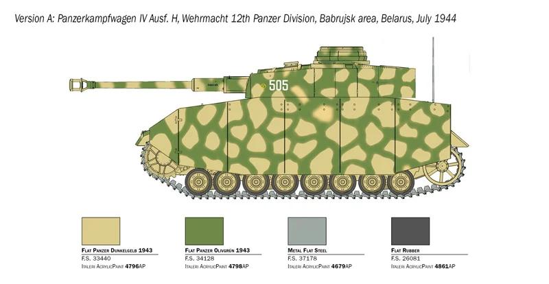 Italeri 1/35 Pz Kpfw IV Ausf H Model Kit — official product photo 3