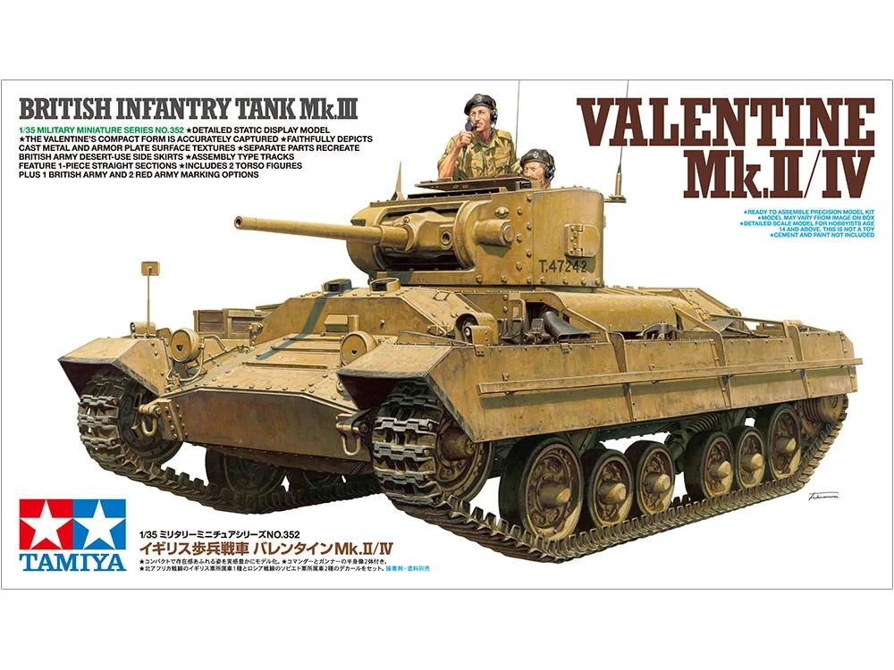 Tamiya 1/35 Brit Valentine MK III Model Kit — official product photo 1