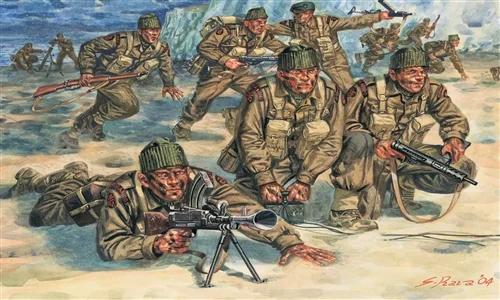 Italeri 1/72 WWII British Commandos Model Kit — official product photo 1