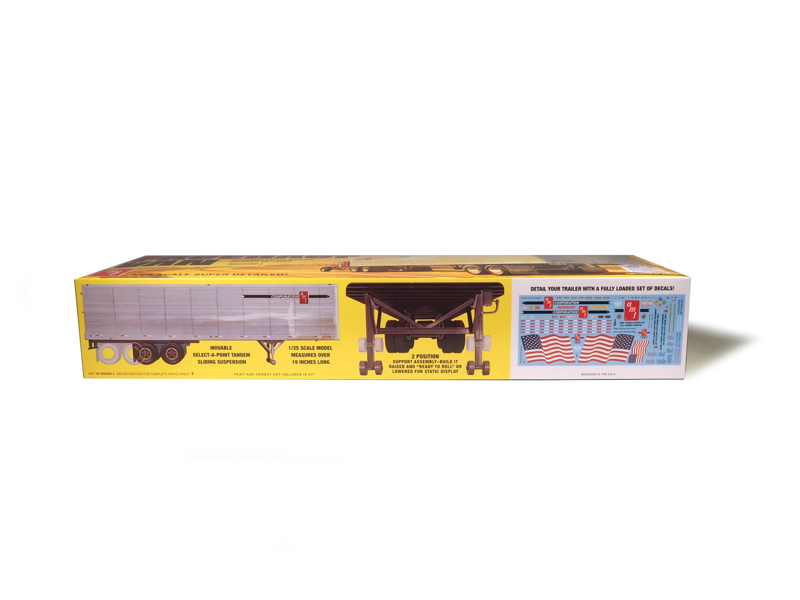 AMT 1/25 Fruehauf 40 Beaded Van Trailer Model Kit — official product photo 3