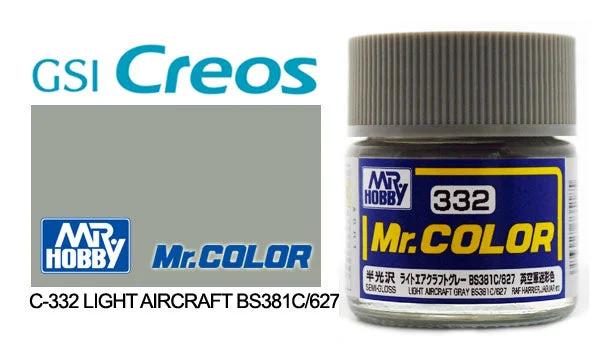 Mr. Color C332 Semi-Gloss Light Aircraft Gray BS381C/627 10ml — product photo