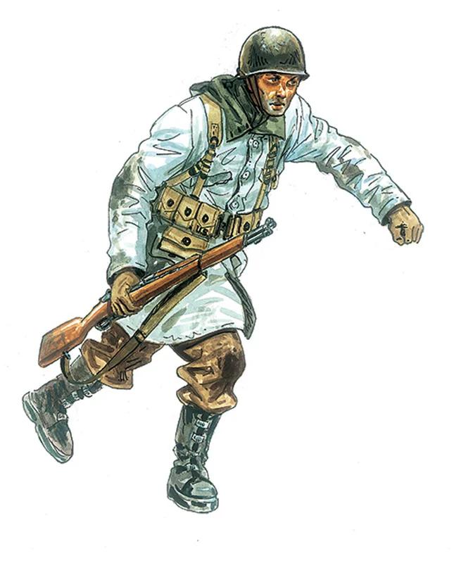 Italeri 1/72 WWII U S Infwntr Unifrm Model Kit — official product photo 4