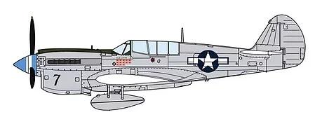 Hasegawa 1/48 P-40N Warhawk Natural Metal Aces Model Kit — box art