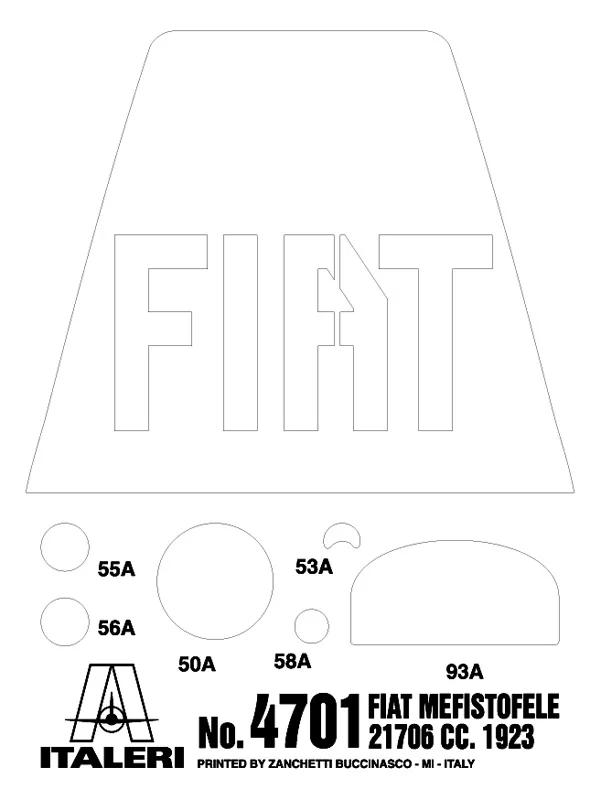 Italeri 1/12 Fiat Mefistofele21706cc Car Model Kit — official product photo 3
