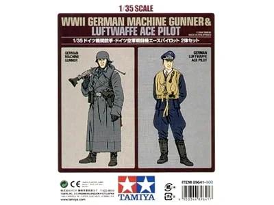 Tamiya 1/35 German Gunner Ace Pilot Model Kit — box art