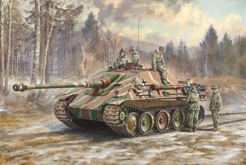 Italeri SD Kfz 173 Jagdpanther W Winter Crew1 35 Model Kit — official product photo 1