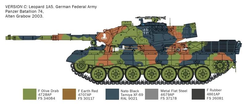 Italeri 1/35 Leopard 1a5 Model Kit — official product photo 5