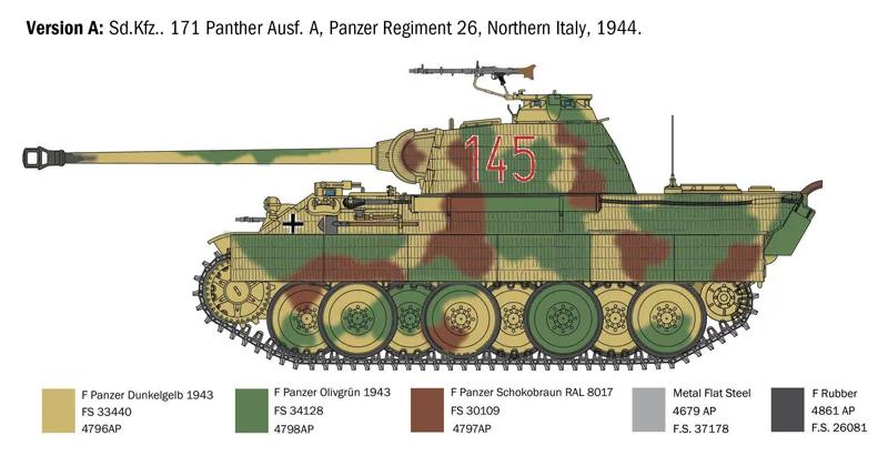 Italeri 1/35 SD Kfz 171 Panther Ausf Model Kit — official product photo 3