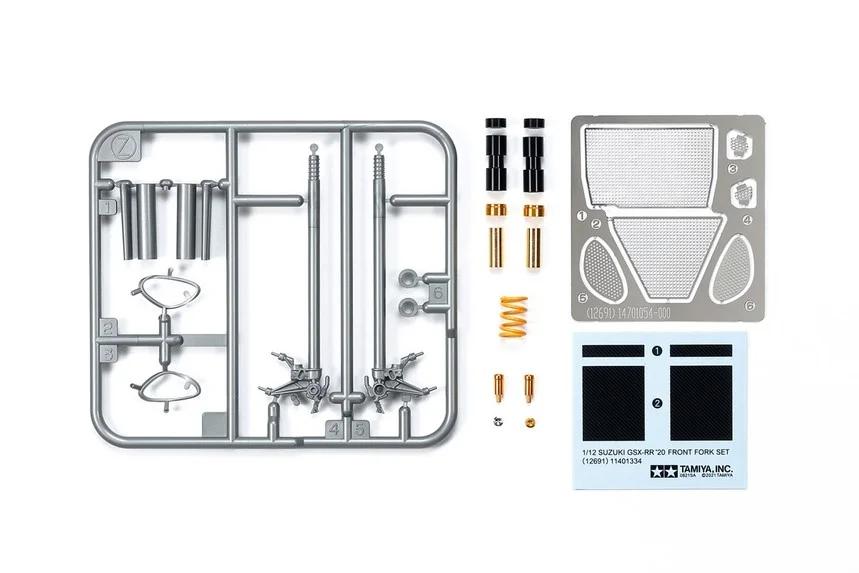Tamiya 1/12 GSX-RR Suzuki 20 Front Fork Set Model Kit — box art