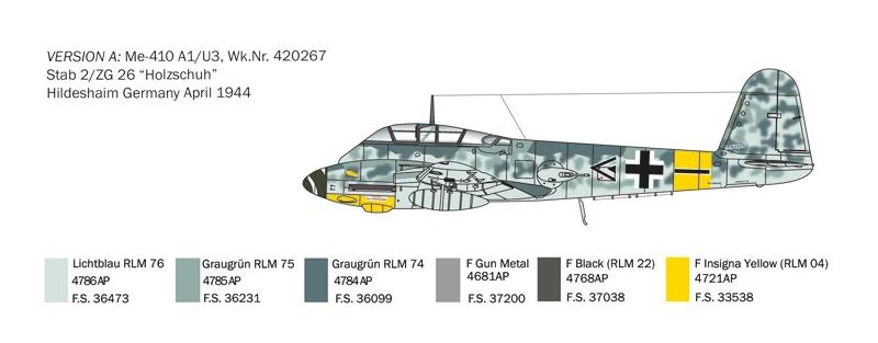 Italeri 1/72 Me410 Hornisse Fighter Model Kit — official product photo 4
