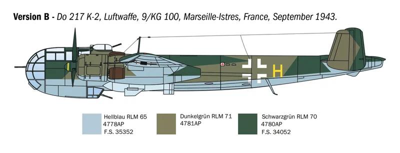 Italeri 1/72 K-2 Do 217k-1 W Fritz X Guided Bomb Model Kit — official product photo 4