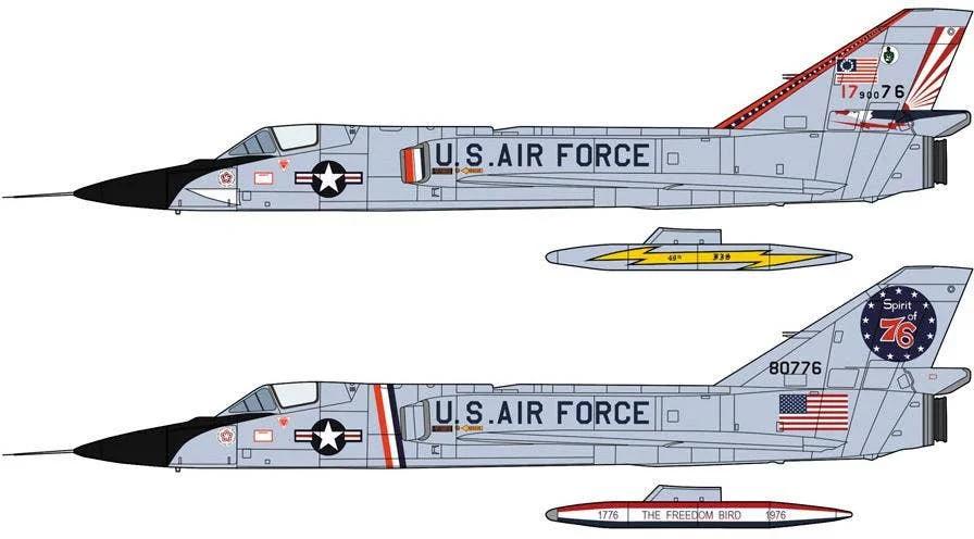 Hasegawa 1/72 F-106A Delta Dart Bicentennial 2pk Model Kit — official product photo 1