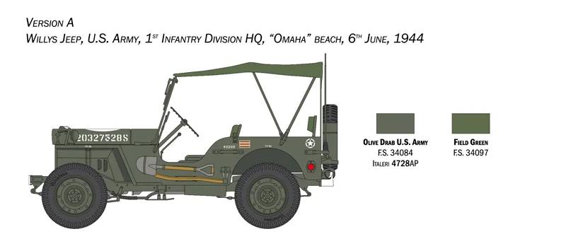 Italeri 1/24 Willys Jeep Mb 80th Anniversary Model Kit — official product photo 4