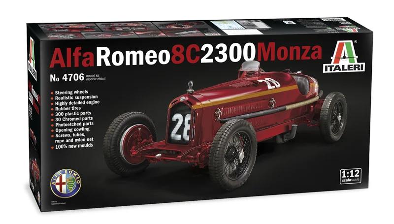 Italeri Alfa Romeo 8c 2300 Monza Tazio Nuvola 12 Model Kit — official product photo 2