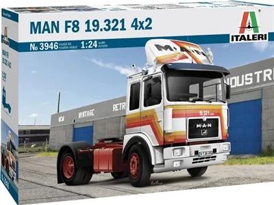 Italeri 1/24 Man F8 19 321 2-axle Tractor Model Kit — box art