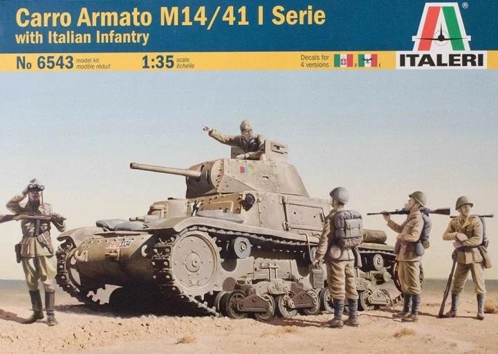 Italeri 1/35 M14 41 Med Italian Tank Model Kit — box art
