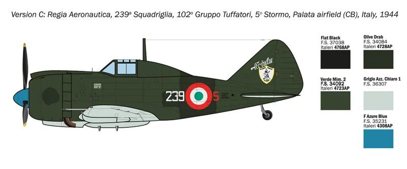 Italeri 1/72 Reggiane Re 2002 Ariete Model Kit — official product photo 5