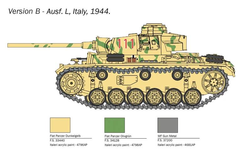Italeri 1/56 Panzer Iiij L M N Model Kit — official product photo 5