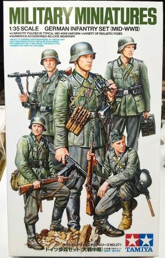 Tamiya 1/35 German Infantry Set Mid-wwii Model Kit — box art