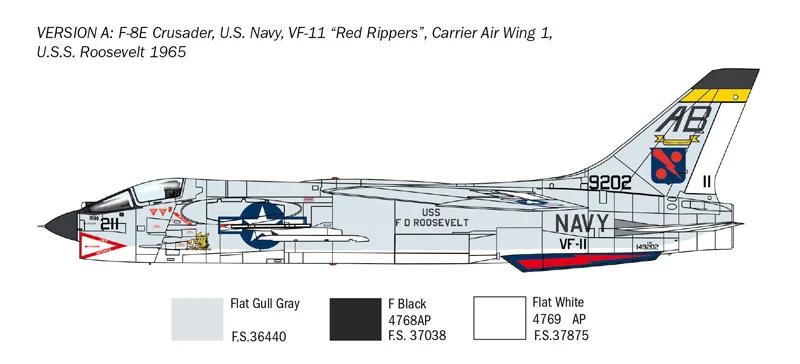 Italeri 1/72 F-8E Crusader Model Kit — official product photo 4