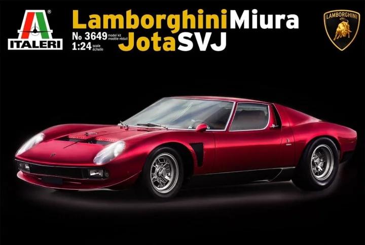 Italeri 1/24 Lamborghini Miura Jota Model Kit — box art