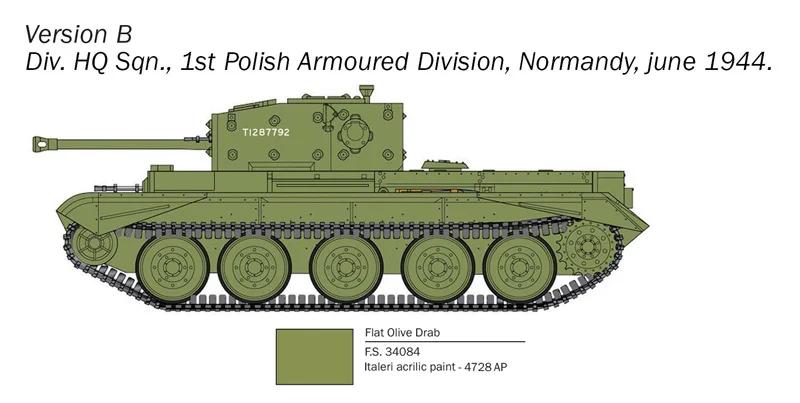Italeri 1/56 Cromwell Mk4 Model Kit — official product photo 4