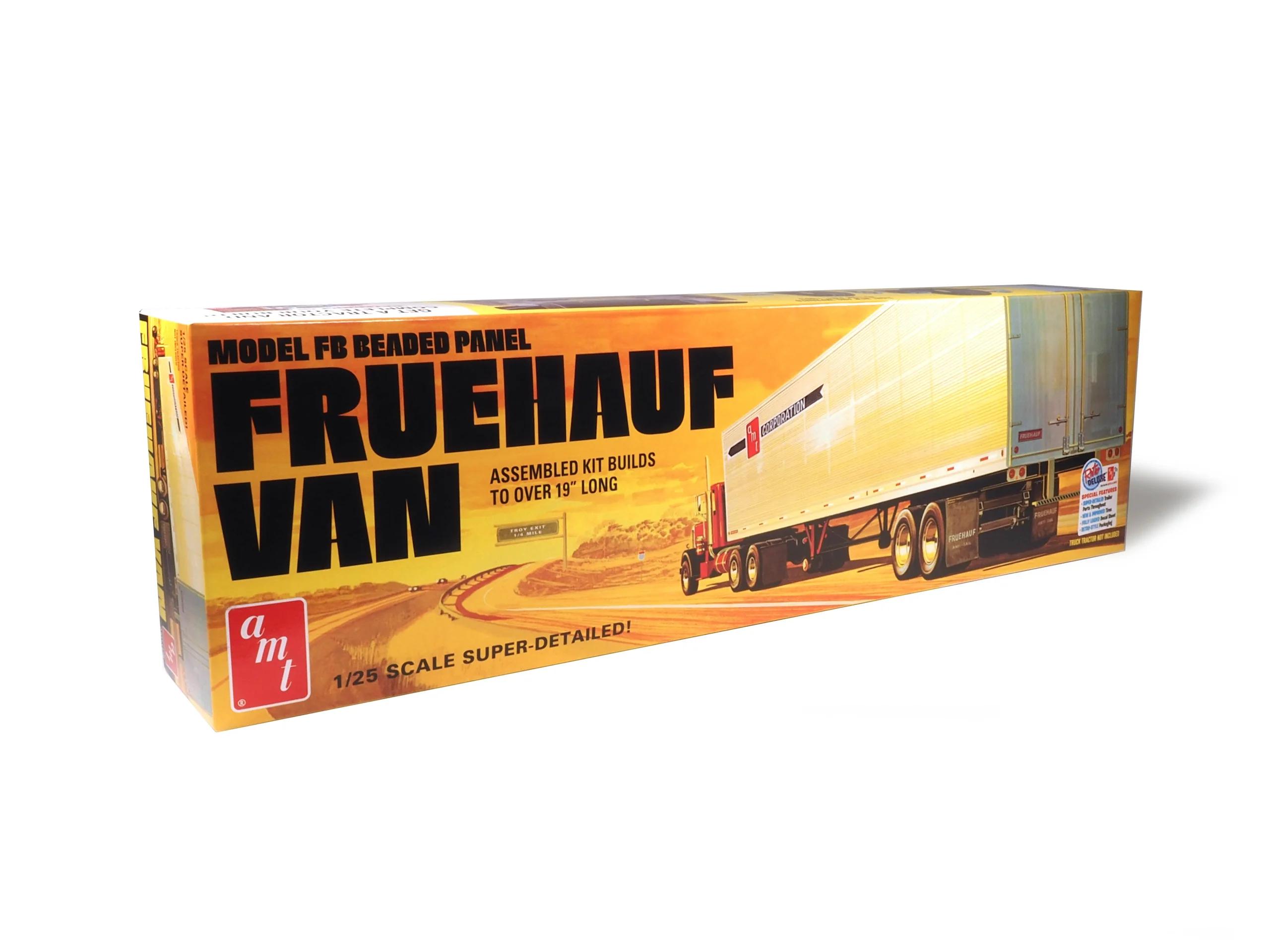 AMT 1/25 Fruehauf 40 Beaded Van Trailer Model Kit — official product photo 1