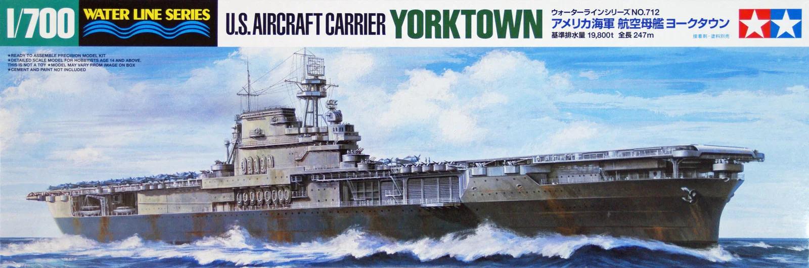 Tamiya 1/700 Uss Yorktown Cv-5 Model Kit — box art