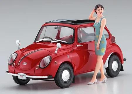 Hasegawa 1/24 Subaru 360 Young Ss W Figure Model Kit — box art