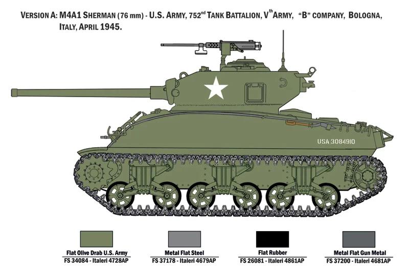 Italeri 1/35 M4a1 Sherman W US Infntry Model Kit — official product photo 4