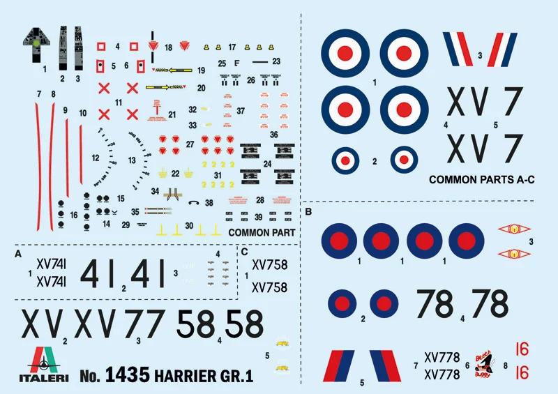 Italeri 1/72 Harrier Gr 1 Transatlantic Air Race Model Kit — official product photo 2