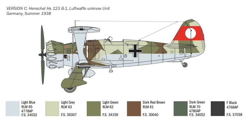 Italeri 1/48 Henschel Hs 123 Model Kit — official product photo 6