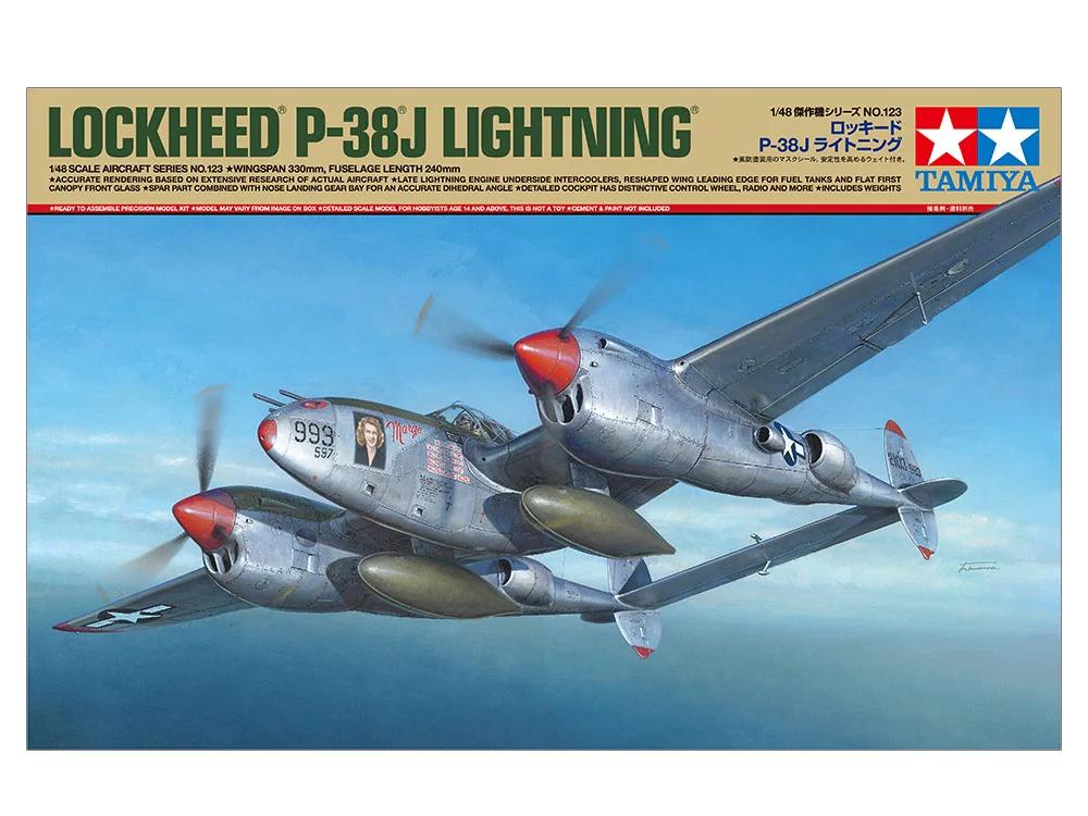 Tamiya 1/48 P-38J Lockheed Lightning Model Kit — official product photo 1