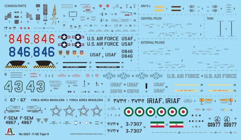 Italeri 1/48 F-5E Tiger II Model Kit — official product photo 2