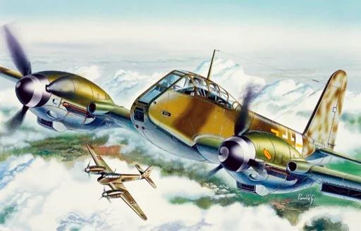 Italeri 1/72 Me410 Hornisse Fighter Model Kit — box art