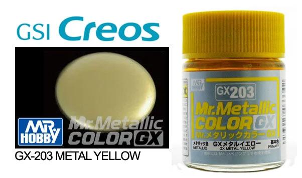Mr. Metallic Color GX GX203 Metal Yellow 18ml — product photo