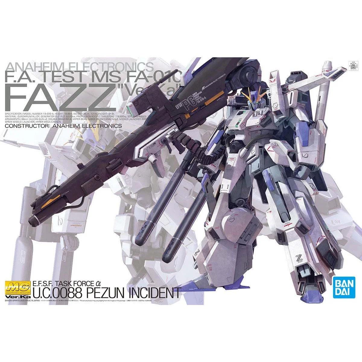 Bandai 1/100 MG Fazz KA Model Kit — official product photo 4