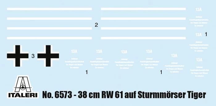 Italeri 1/35 38cm Rw 61 Auf Sturmmoser Tiger Model Kit — official product photo 3