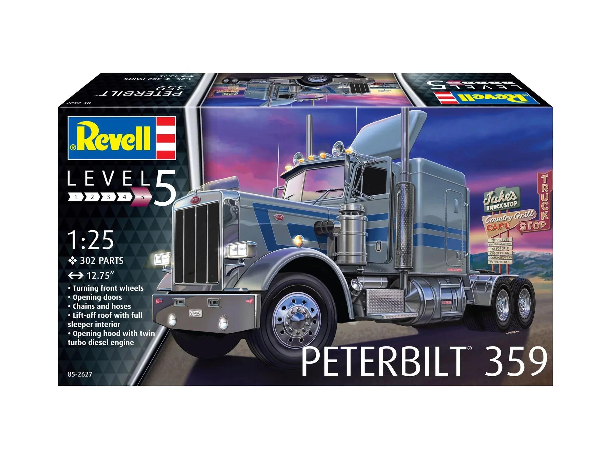 Revell 1/25 Peterbilt 359 Tractor Cab W Sleeper Model Kit — official product photo 2