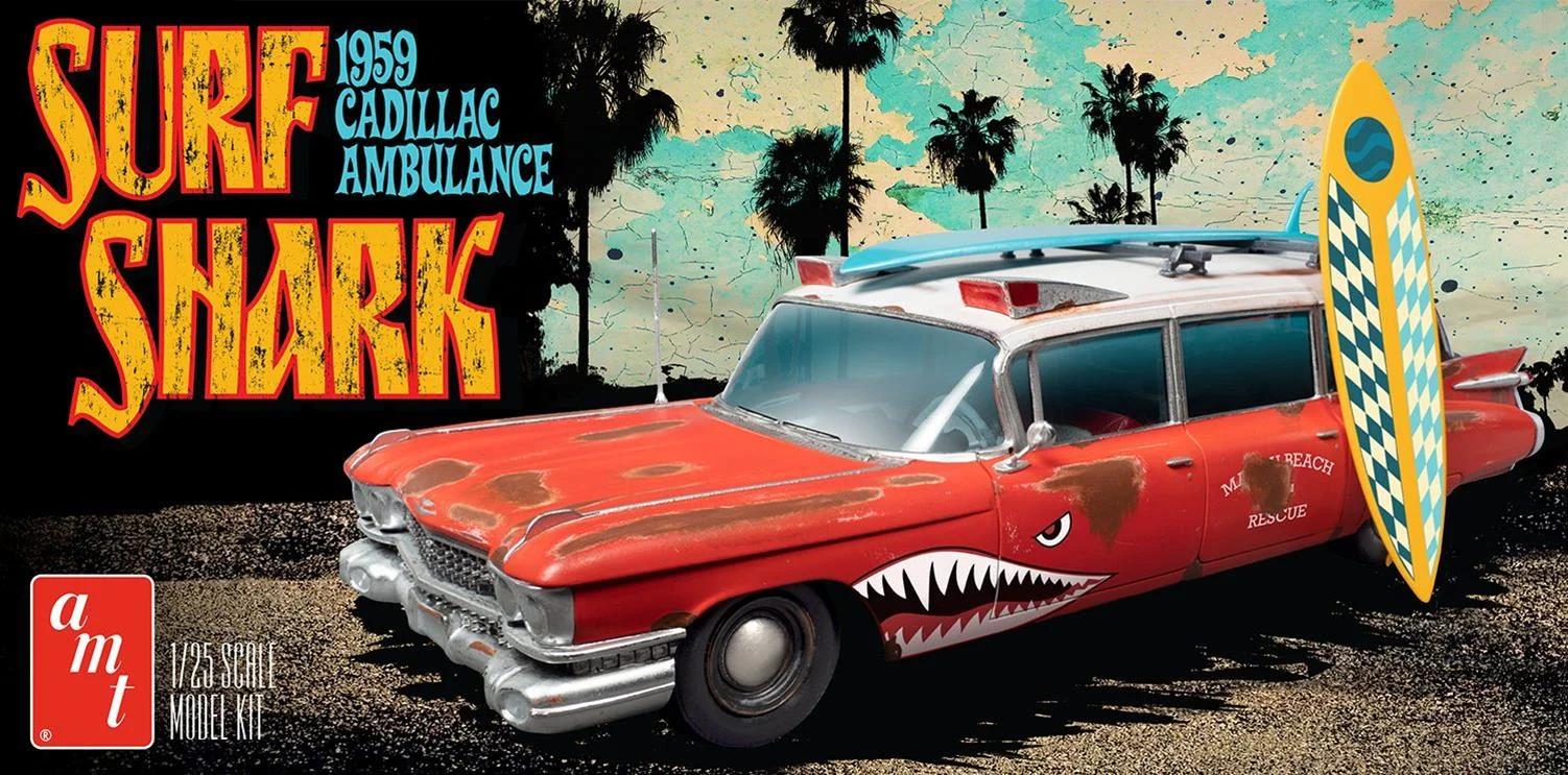 AMT 1/25 59 Cadillac Ambulance Model Kit — box art
