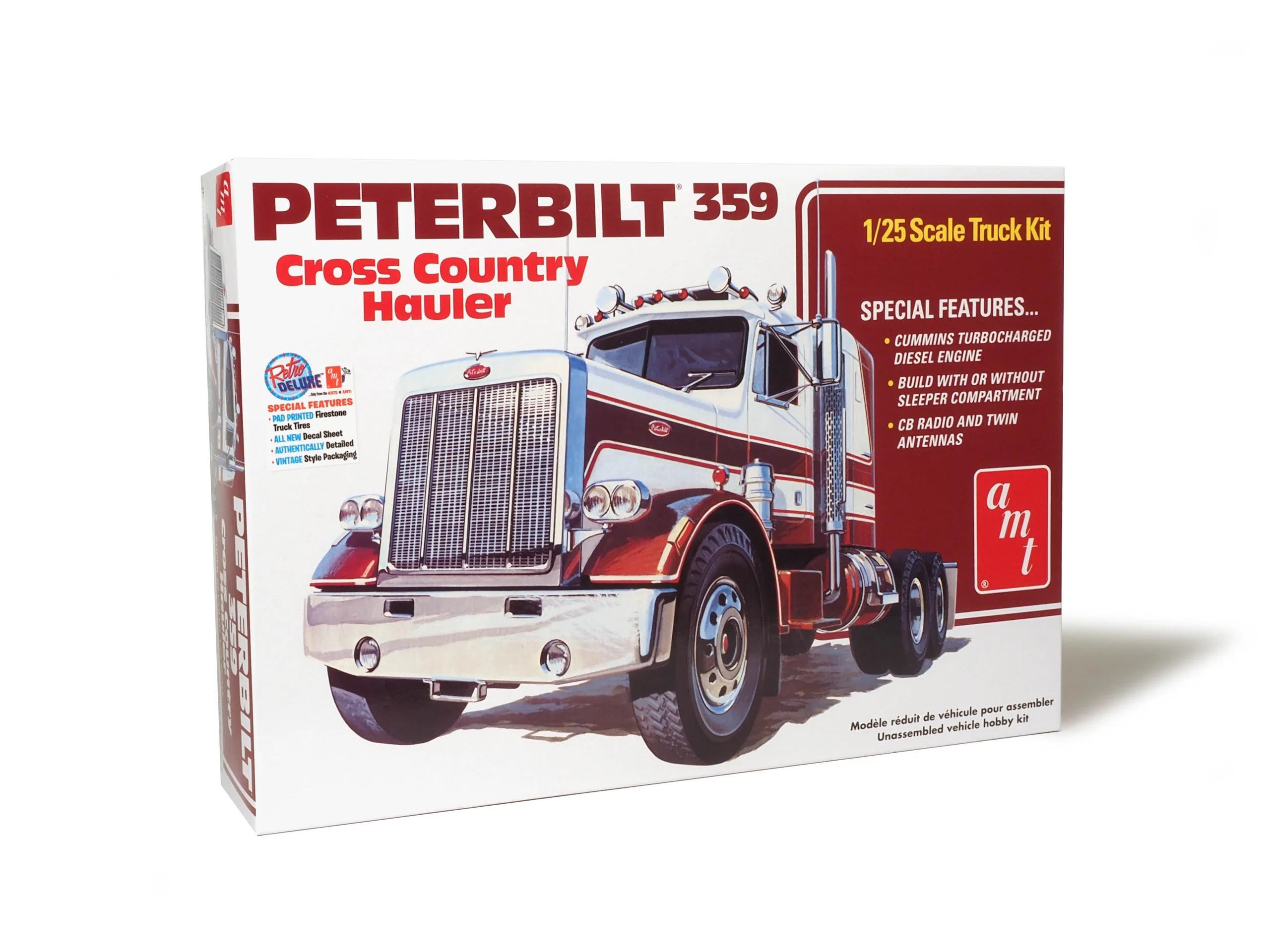 AMT 1/25 Peterbilt 359 Cross Country Hauler Model Kit — official product photo 1