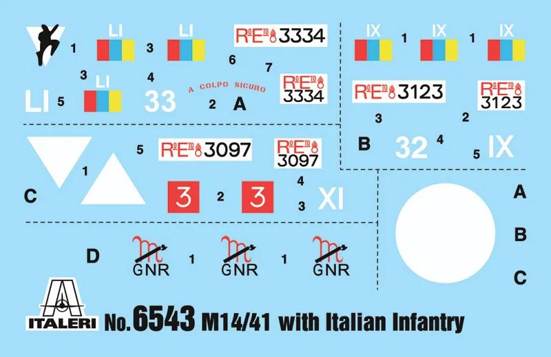 Italeri 1/35 M14 41 Med Italian Tank Model Kit — official product photo 3