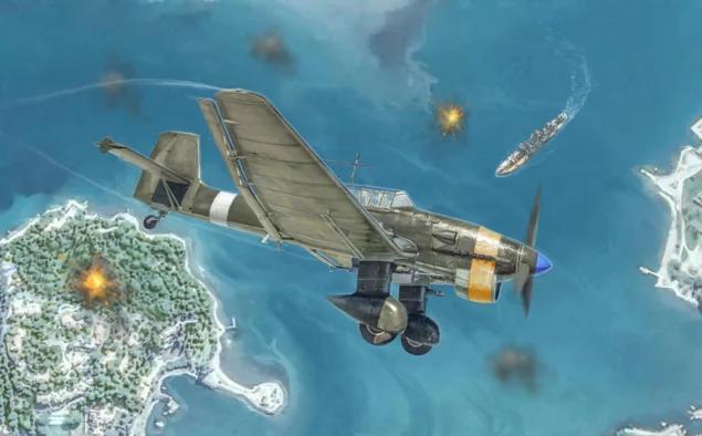Italeri Ju87b2 R2 Picchiatello Bmbr 48 Model Kit — box art