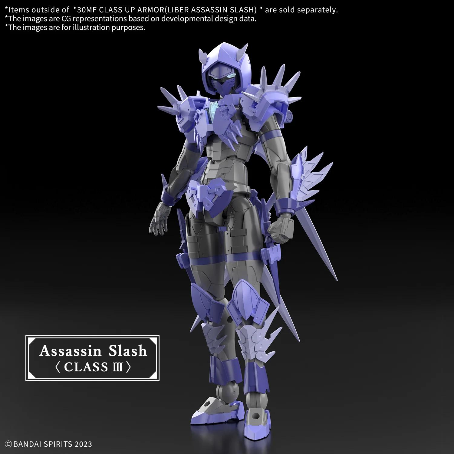 Bandai 1/144 30MF Class Up Armor Liber Assassin Slash Model Kit — official product photo 3