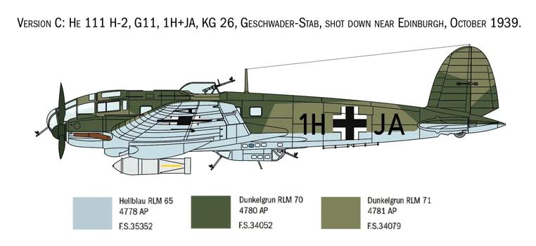 Italeri 1/72 Heinkel He-111h Model Kit — official product photo 5
