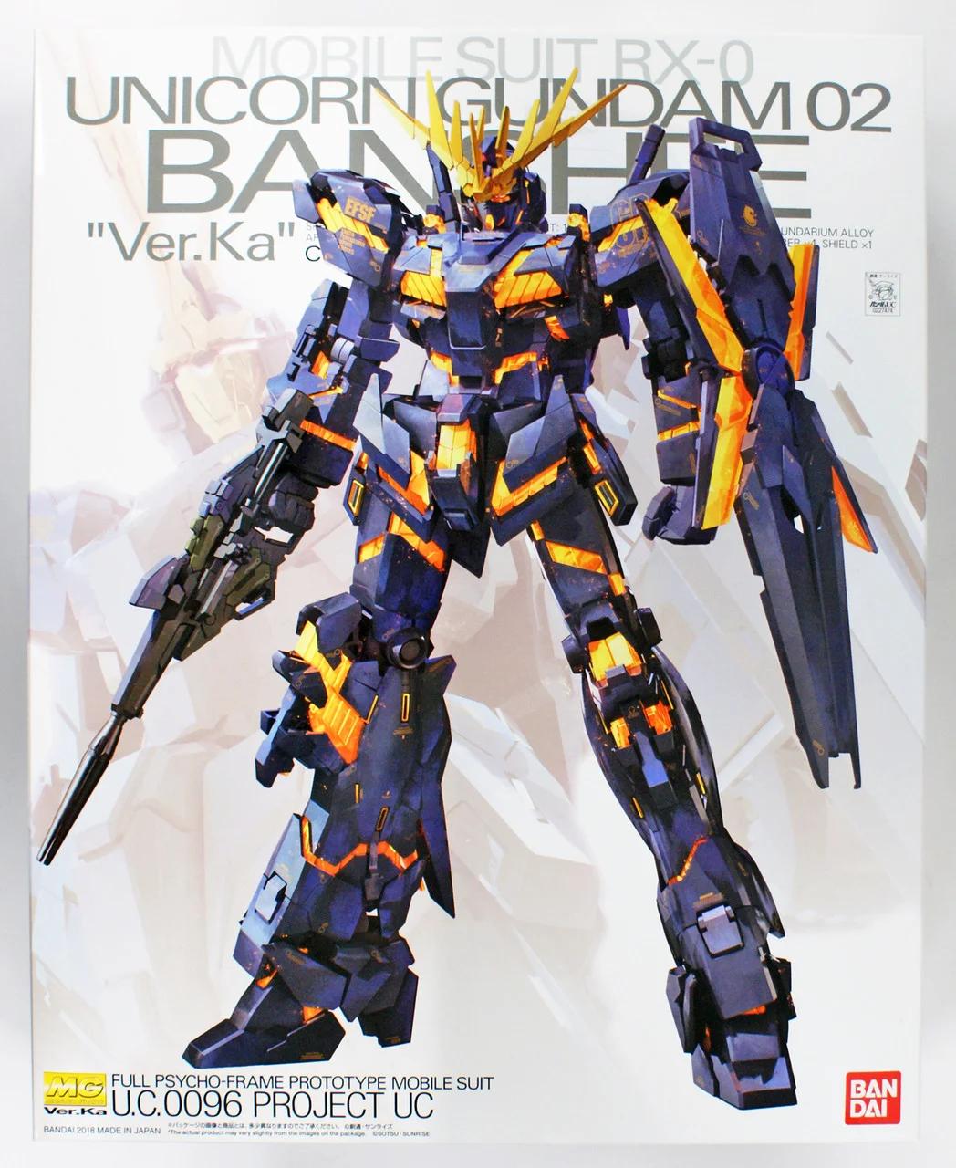 Bandai 1/100 MG Unicorn 02 Banshee Ka1 100 Model Kit — box art