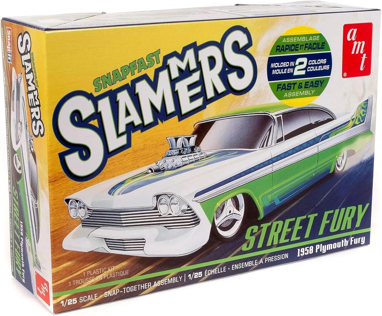 AMT 1/25 58 Ply Street Fury Slammers Model Kit — official product photo 1
